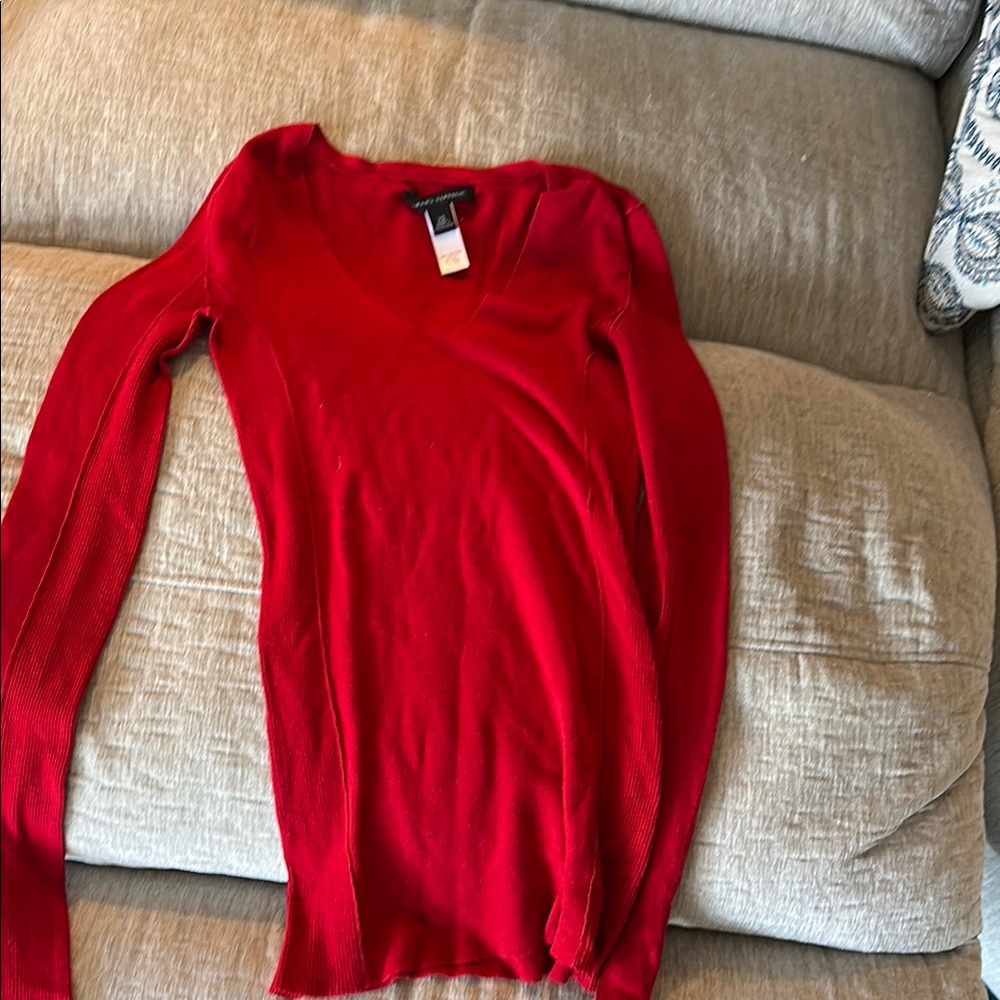 Banana republic. Red V-Neck Sweater